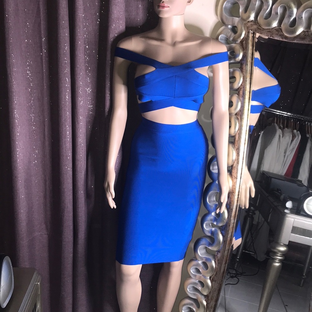 Bleu 2pcs set bandage